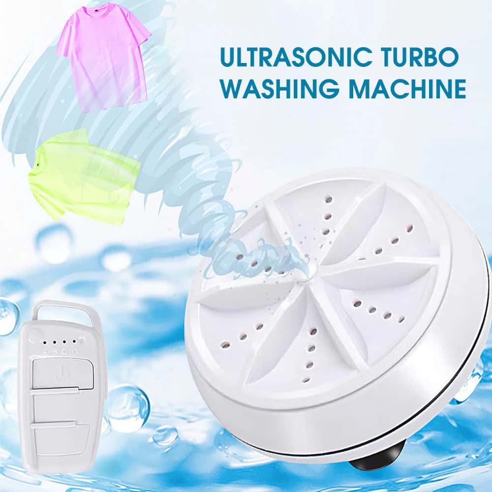solacol Ultrasonic Turbo Washing Machine Portable Portable Travel