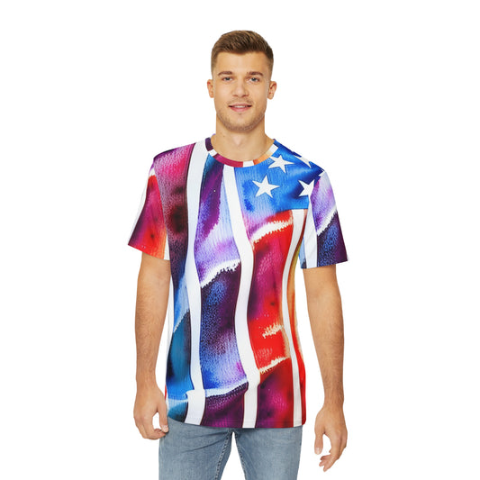 American Flag Tie-Dye Polyester T-shirt | Moore Shoppe
