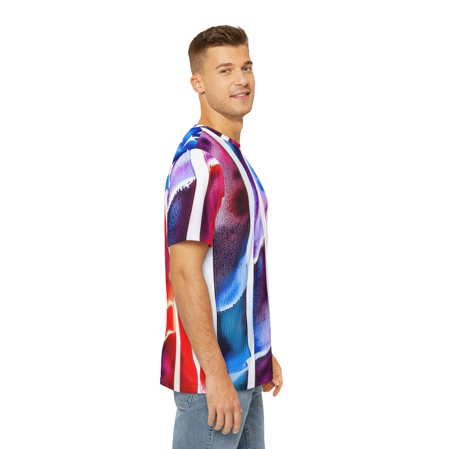 American Flag Tie-Dye Polyester T-shirt | Moore Shoppe