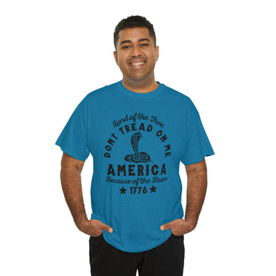Land Of The Free Don't Tread On Me Patriotic T-Shirt