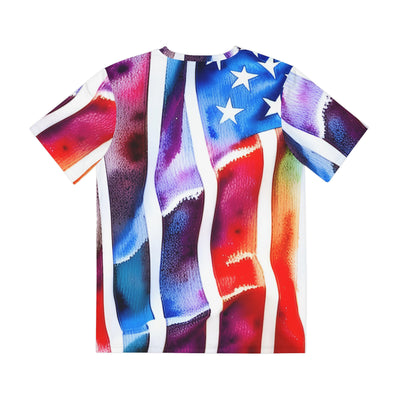 American Flag Tie-Dye Polyester T-shirt | Moore Shoppe