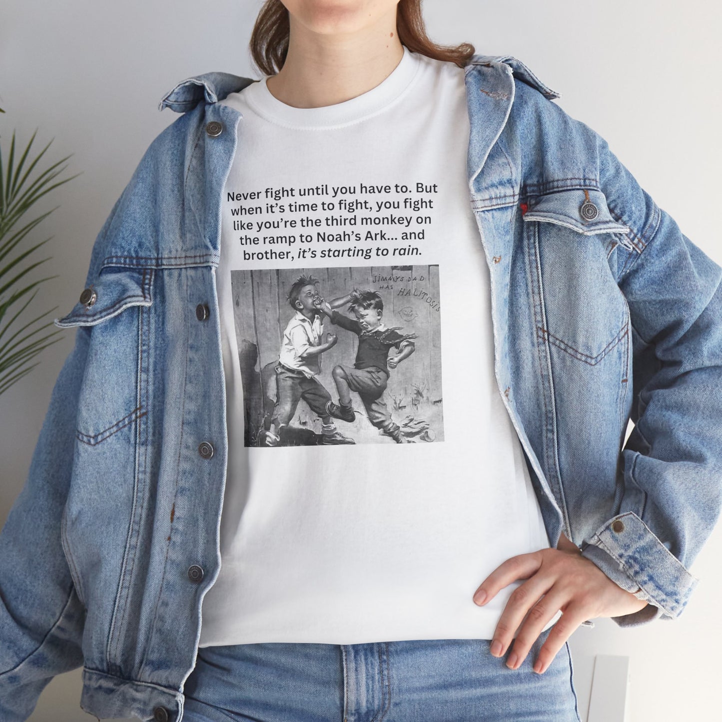 Funny Animal Quote T-Shirt, Third Monkey Noah's Ark Tee, Humorous Graphic Shirt, Sarcastic Top, Men Women Unisex Cotton Tee