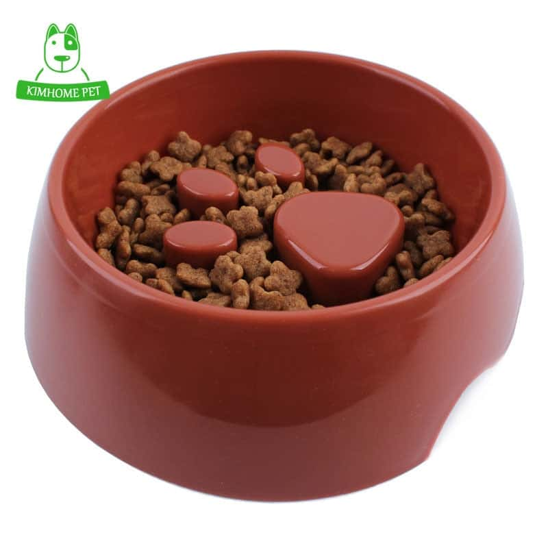 Plastic Paw Print Slow Feeder Dog Bowl | Moore Shoppe