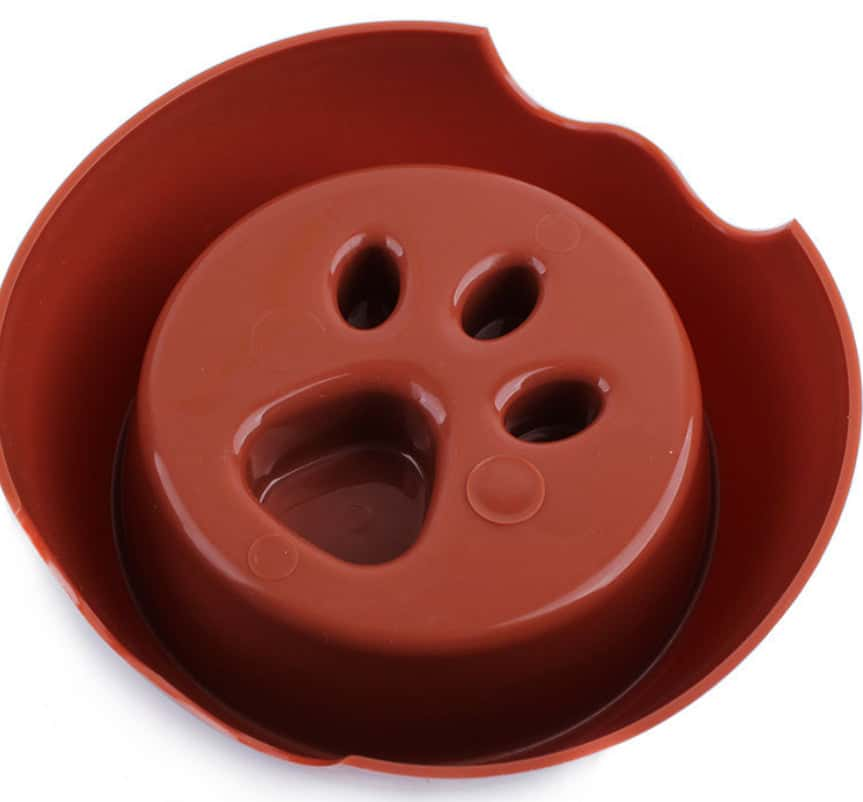 Plastic Paw Print Slow Feeder Dog Bowl | Moore Shoppe