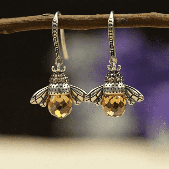 Sterling Silver "Dancing Bee" Earrings