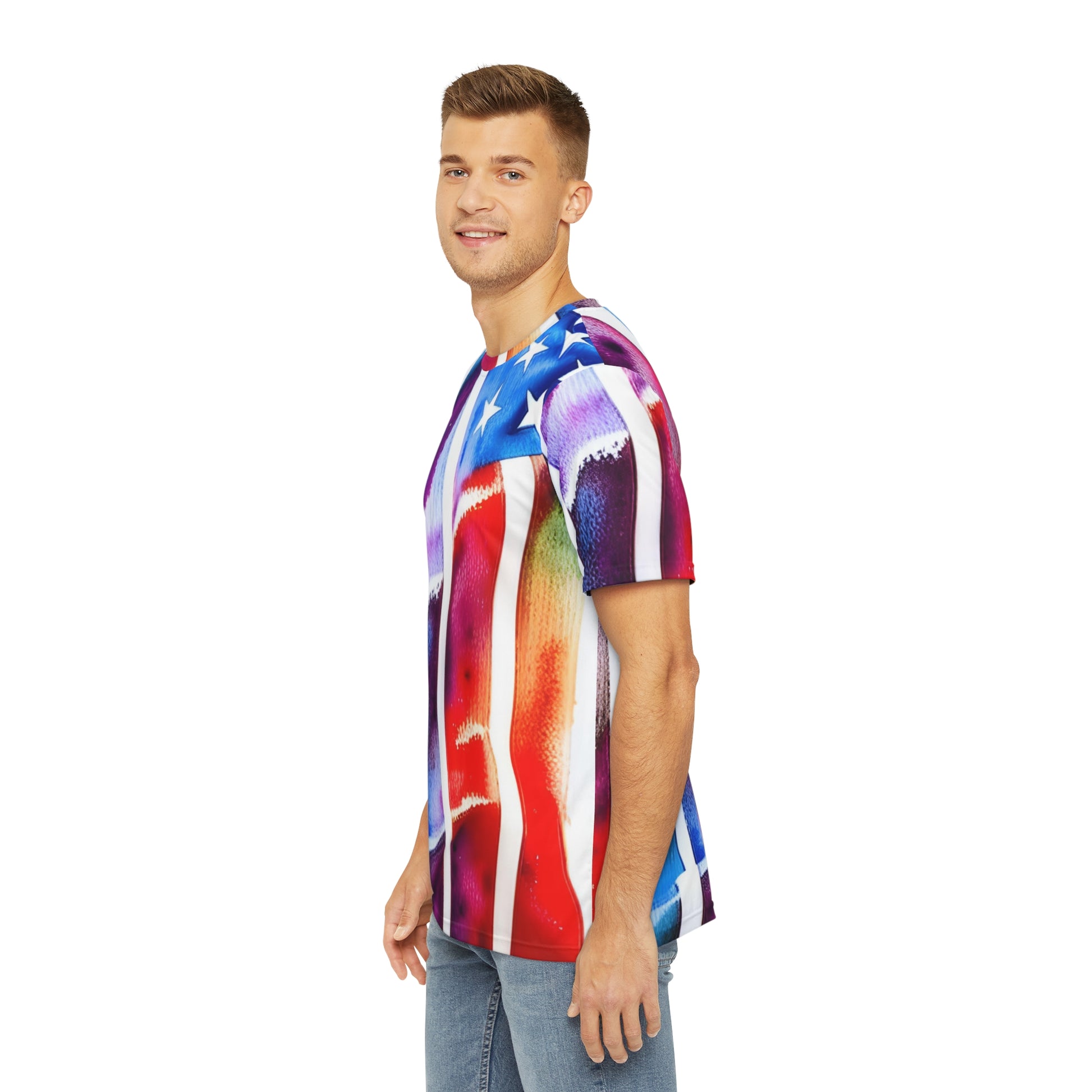 American Flag Tie-Dye Polyester T-shirt | Moore Shoppe