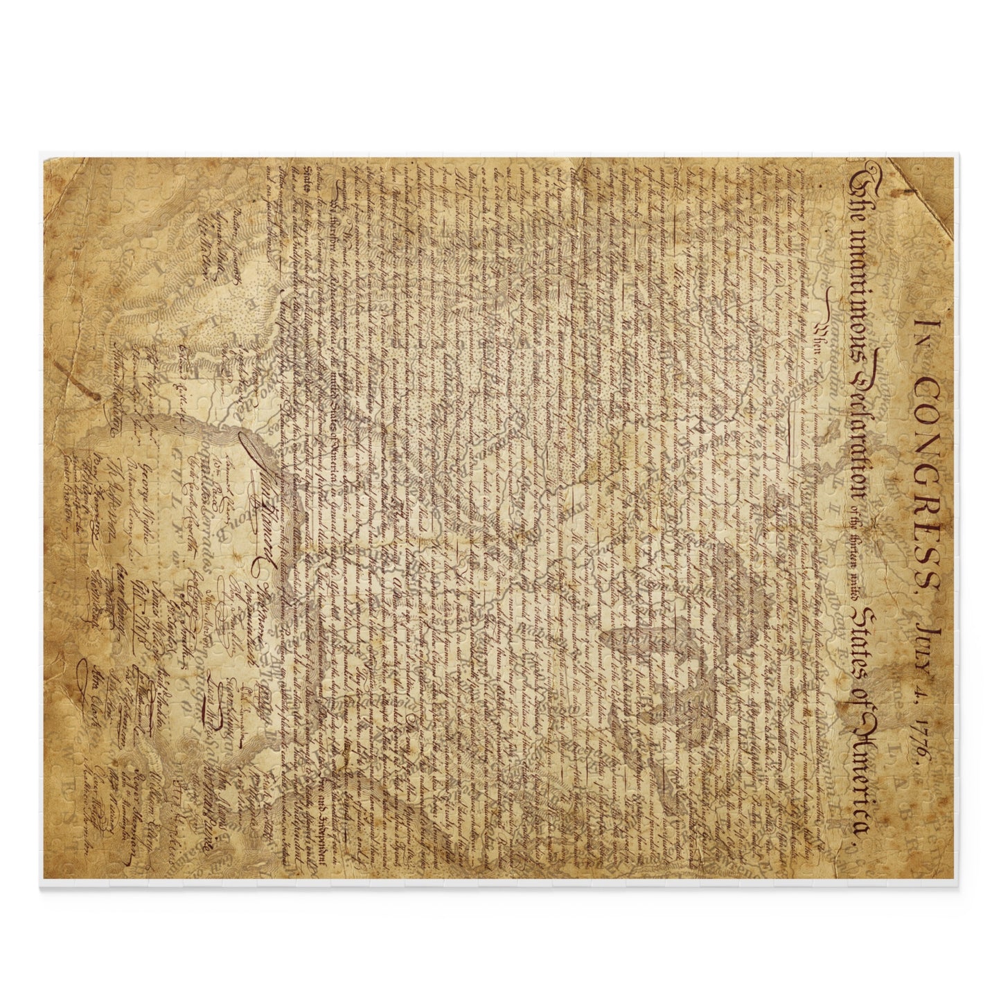 Declaration of Independence Jigsaw Puzzle (120, 252, 500-Piece)