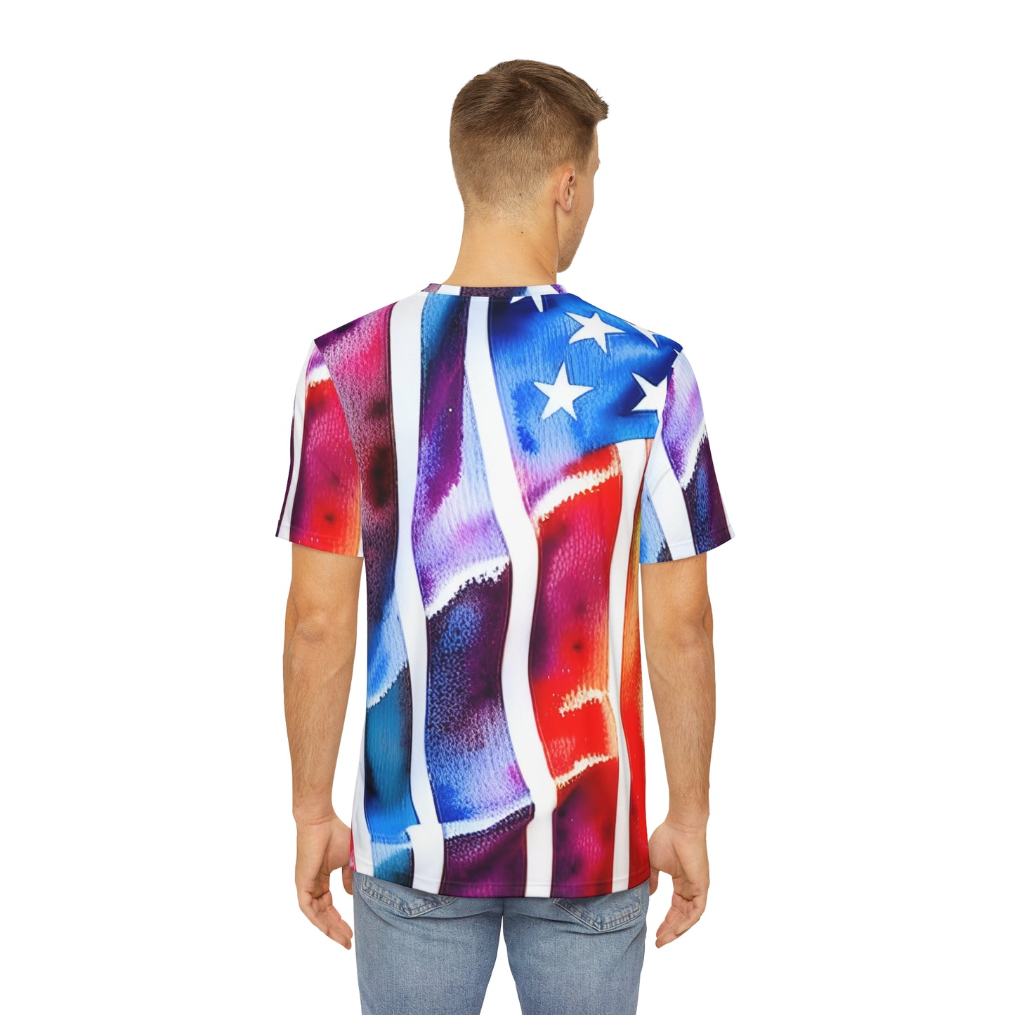 American Flag Tie-Dye Polyester T-shirt | Moore Shoppe