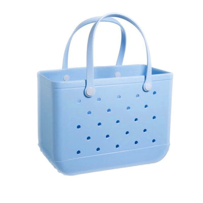 Light blue rubber beach bag