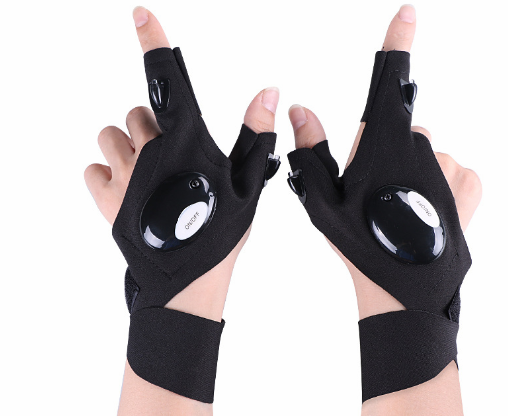 Waterproof LED Flashlight Work Gloves