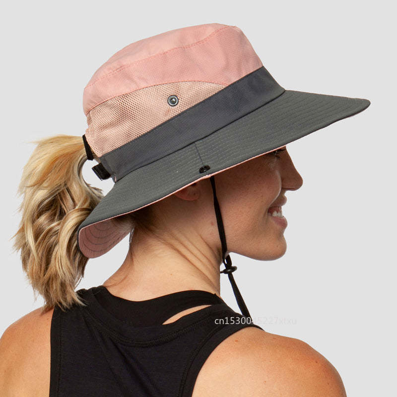 Foldable UV Protection Ponytail Sun Hat | Moore Shoppe